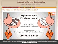 Tablet Screenshot of knochenaufbau-implantat.de